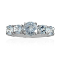Anillo en plata con Aguamarina