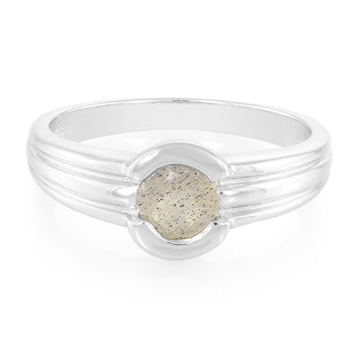 Anillo en plata con Espectrolita