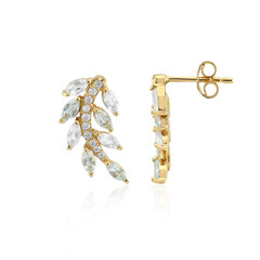 Pendientes en plata con Topacio blanco
