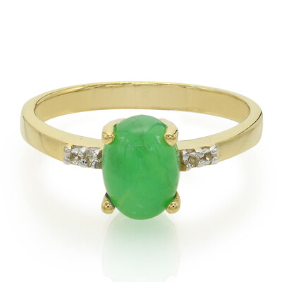 Anillo en plata con Crisoprasa imperial