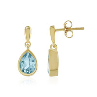 Pendientes en plata con Topacio azul cielo