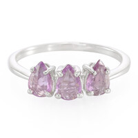 Anillo en plata con Zafiro de Ceilán púrpura no calentado