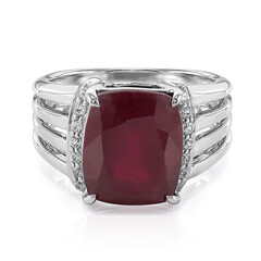 Anillo en plata con Rubí de Madagascar