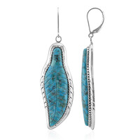 Pendientes en plata con Turquesa azul del Mohave Kingman (Art of Nature)
