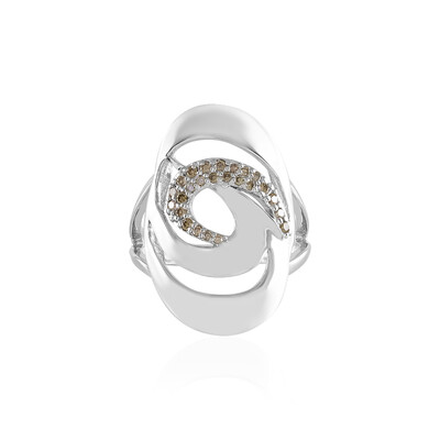 Anillo en plata con Diamante I3 champán (de Melo)
