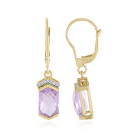 Pendientes en oro con Amatista Rosa de Francia (SUHANA)