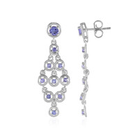 Pendientes en plata con Tanzanita