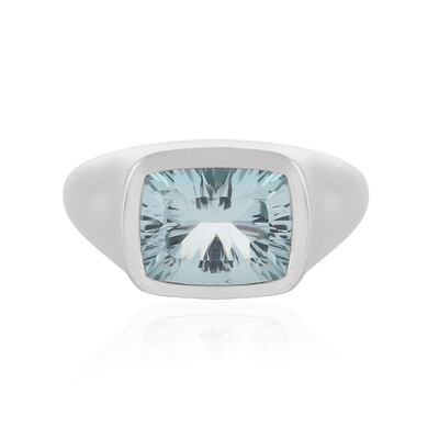 Anillo en plata con Topacio azul cielo