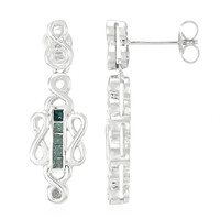 Pendientes en plata con Diamante fantasía