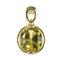 Colgante en oro con Citrino de color limón