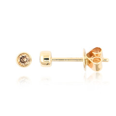 Pendientes en oro con Diamante champán SI2