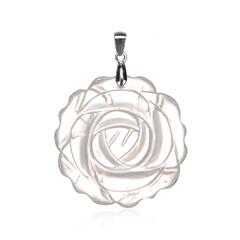 Colgante en plata con Cuarzo blanco