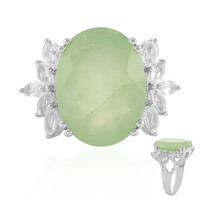 Anillo en plata con Prehnita
