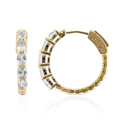 Pendientes en plata con Topacio blanco