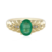 Anillo en oro con Esmeralda de Zambia AAA (de Melo)