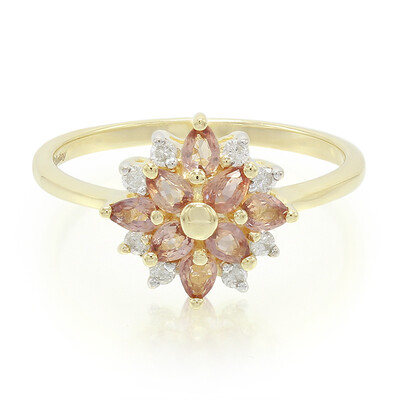 Anillo en oro con Zafiro Padparascha no calentado