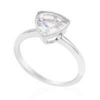 Anillo en plata con Cuarzo azul lunar