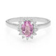 Anillo en plata con Turmalina cuprífera rosa
