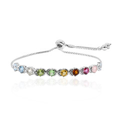 Brazalete en plata con Topacio azul cielo