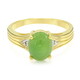 Anillo en plata con Crisoprasa imperial