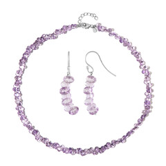 Set en plata con Amatista Rosa de Francia
