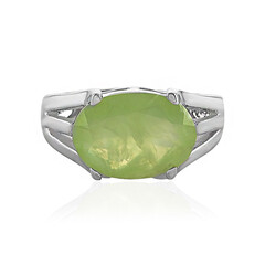 Anillo en plata con Prehnita