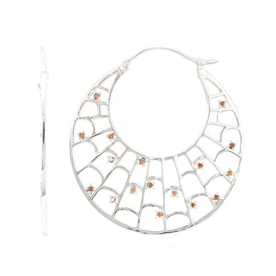 Pendientes en plata con Diamante fantasía