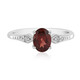 Anillo en plata con Granate de Mozambique