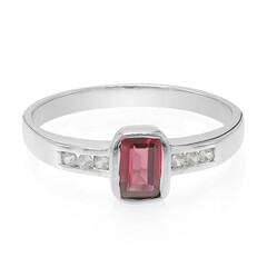 Anillo en plata con Rodolita de Rajastán