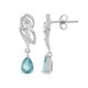 Pendientes en plata con Apatita azul