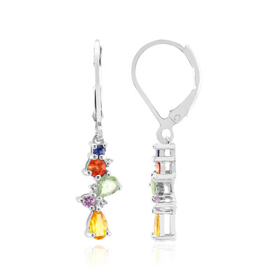 Pendientes en plata con Zafiro amarillo