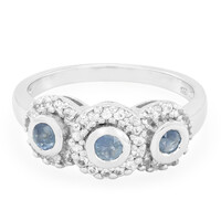 Anillo en plata con Zafiro azul