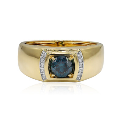 Anillo en oro con Diamante azul VS1 (Annette)