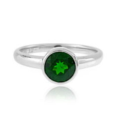 Anillo en platino con Diópsido de Rusia