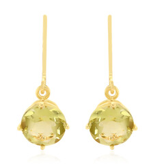 Pendientes en plata con Cuarzo del Ouro Verde