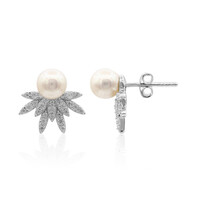 Pendientes en plata con Perla Freshwater