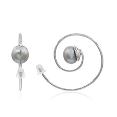 Pendientes en plata con Perla Freshwater (TPC)