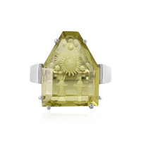 Anillo en plata con Quarzo limón
