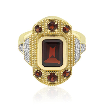 Anillo en plata con Granate de Mozambique