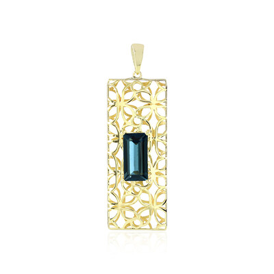 Colgante en oro con Topacio azul de Londres (Ornaments by de Melo)