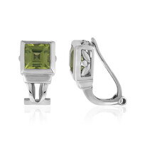 Clip de oreja en plata con Peridoto