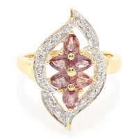 Anillo en oro con Zafiro Padparascha no calentado (AMAYANI)