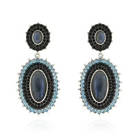 Pendientes en plata con Labradorita (Dallas Prince Designs)