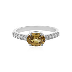 Anillo en plata con Zircón amarillo