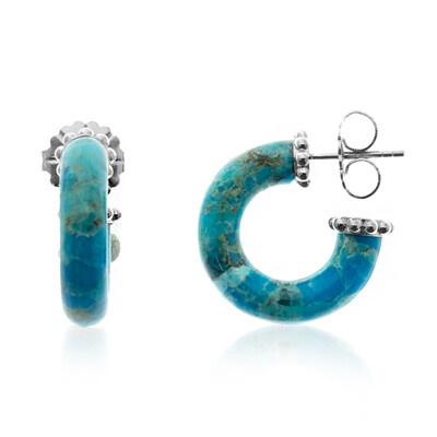 Pendientes en plata con Turquesa mosaico (Dallas Prince Designs)