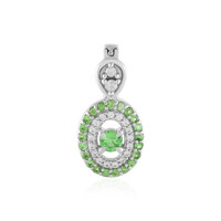 Colgante en plata con Tsavorita de Tanzania