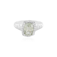 Anillo en plata con Amatista verde