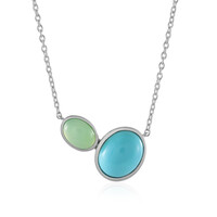 Collar en plata con Turquesa bella durmiente (KM by Juwelo)
