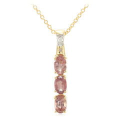 Collar en oro con Zafiro Padparascha no calentado (AMAYANI)