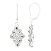 Pendientes en plata con Diamante fantasía